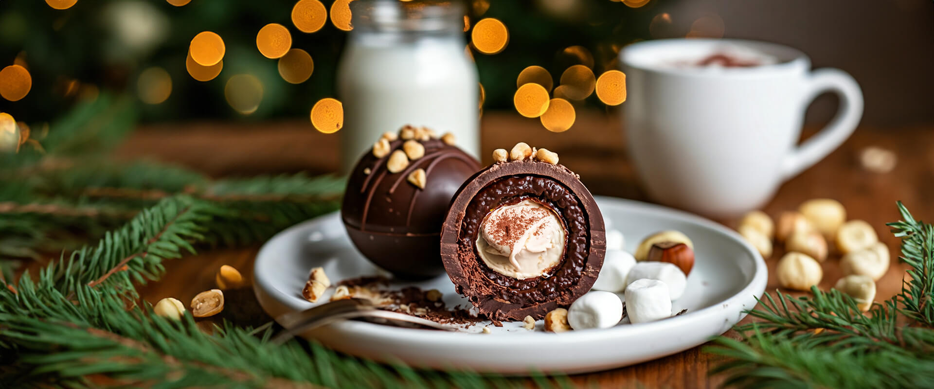 Hazelnut Hot Cocoa Bombs